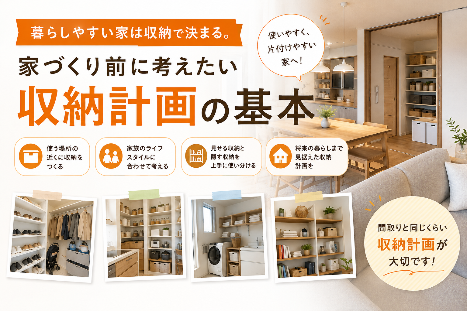 家づくり前に考えたい収納計画の基本