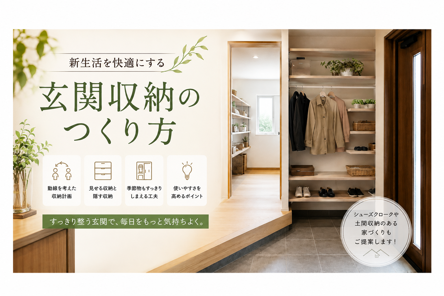 新生活を快適にする玄関収納のつくり方